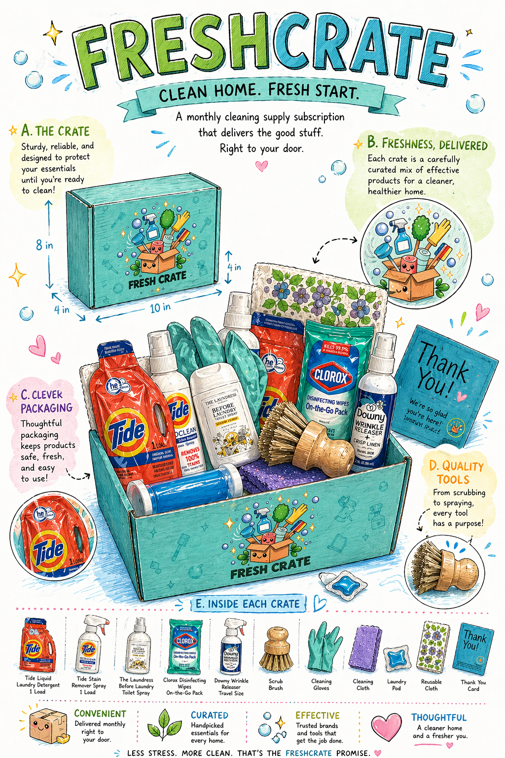 The Fresh Crate — Monthly Cleaning Subscription Box