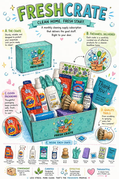 The Fresh Crate — Monthly Cleaning Subscription Box